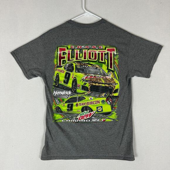 Hendrick Motorsports Chase Elliott #9 Mtn Dew Graphic T-Shirt Men's Medium Gray - Picture 5 of 9